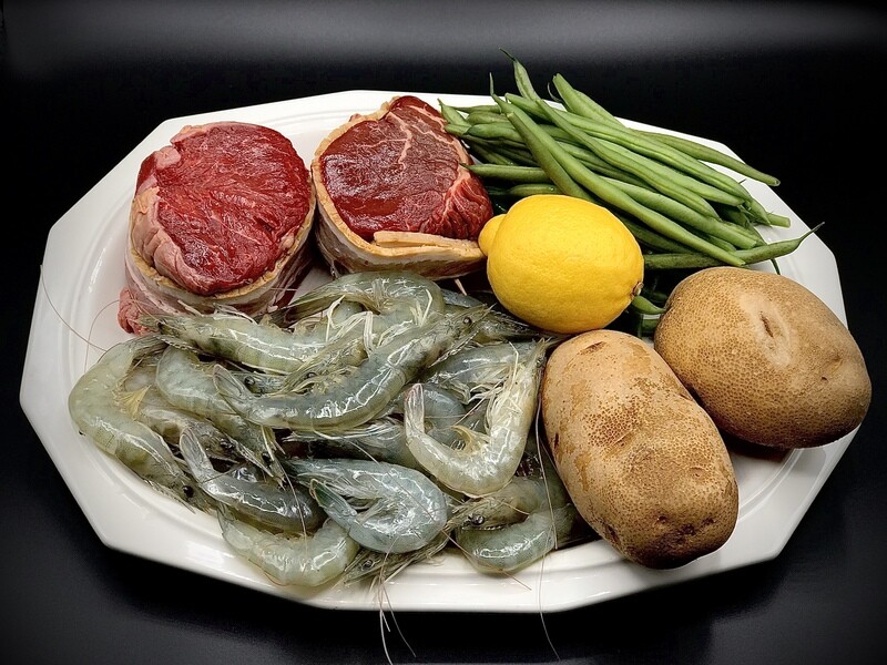 Surf &#39;N&#39; Turf Shrimp Kit for 2 (DELIVERY AUGUST 5TH)