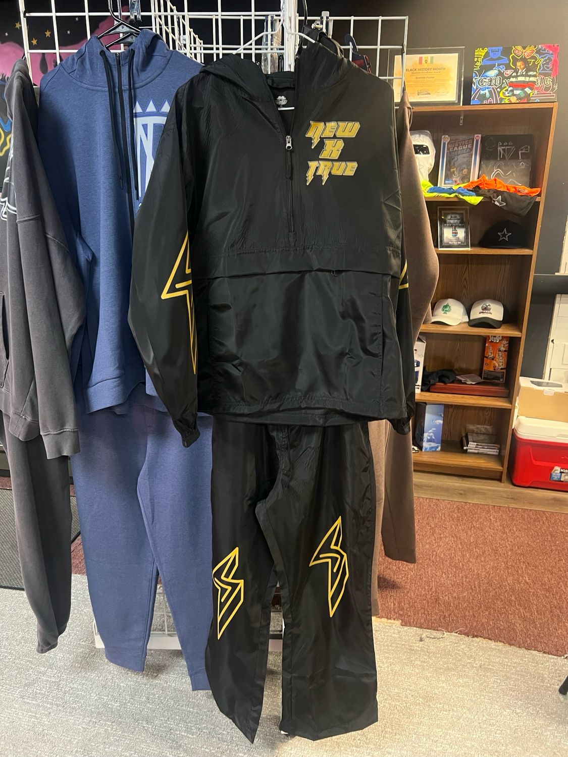 Black X Gold Windbreaker