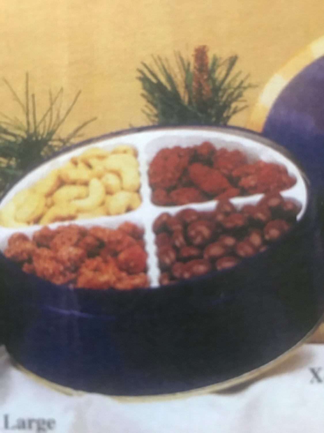 Christmas holiday 4-way tin