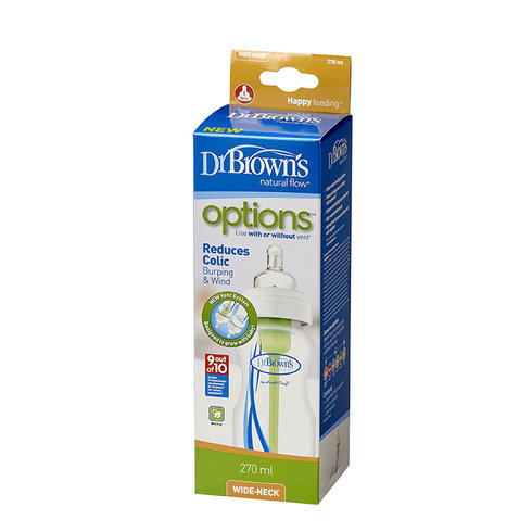 DR BROWN'S WIDE NECK OPTIONS 270mL DR BROWN'S WIDE NECK OPTIONS 270mL