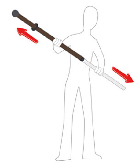 TELESCOPIC MICROFIBER MOP RED