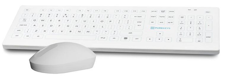 PUREKEYS FULL SIZE KEYBOARD & MOUSE - USB - WHITE