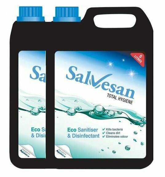 SALVESAN DISINFECTANT 2 x 5 Litre Re-fill 10 Litre Pack With Single Tap. SALVESAN DISINFECTANT 2 x 5 Litre Re-fill 10 Litre Pack With Single Tap.