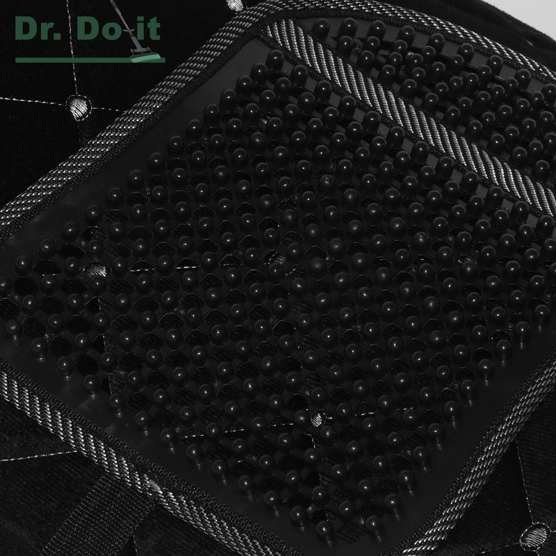 Dr. Do It Rückenstütze, Samt, schwarz, mit Massageauflage