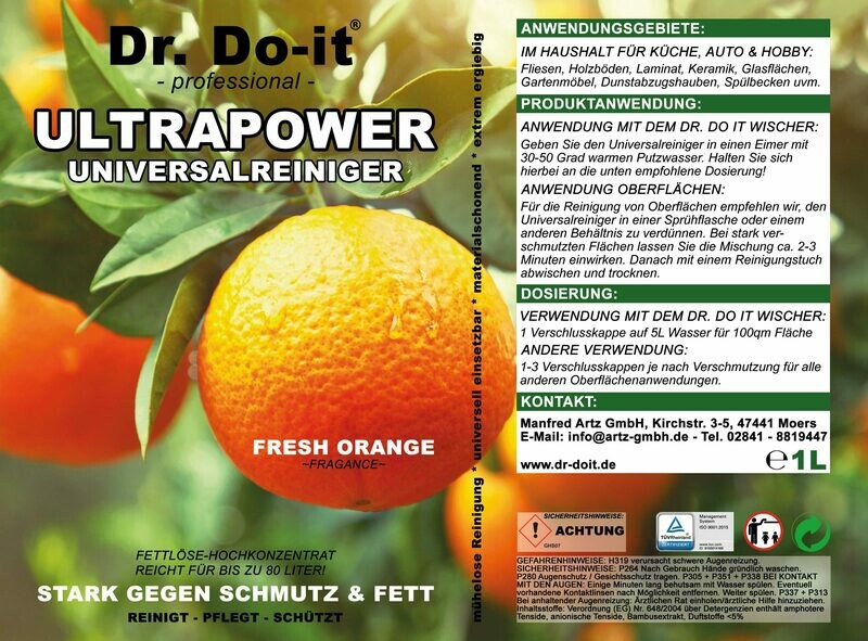 1x Dr. Do It Professional Universalreiniger, 1Liter