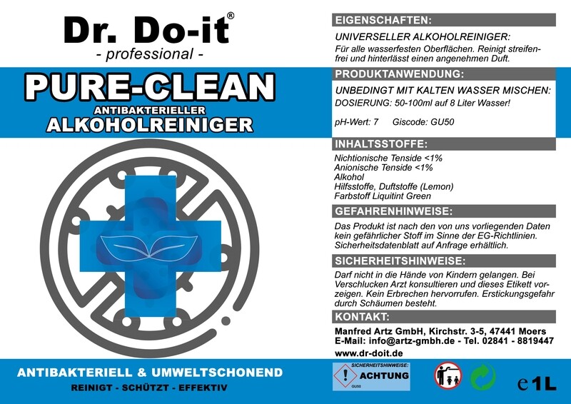 2x Dr. Do It Professional Alkoholreiniger (1Liter)