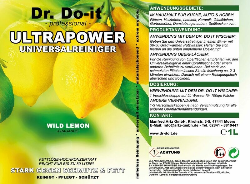 Dr. Do It Professional Universalreiniger, 2x 1Liter