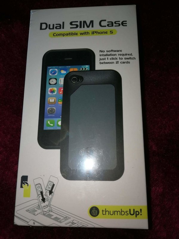 THUMBS UP DUAL SIM CARD CASE FOR iPHONE 5