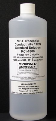 KCL-1800, Myron L Company 1800uS Calibration Solution, Quart