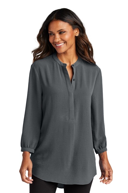 Ladies 3/4-Sleeve Textured Crepe Tunic