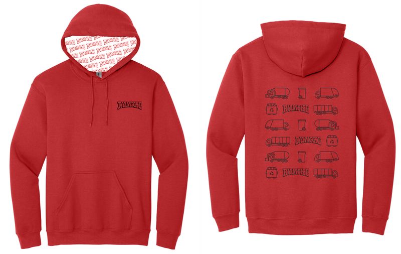 RED RUMPKE HOODED SWEATSHIRT