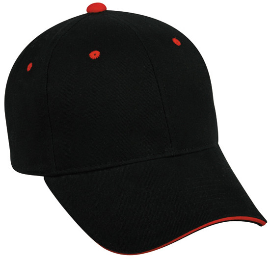 Brushed Cotton Twill Black/Red