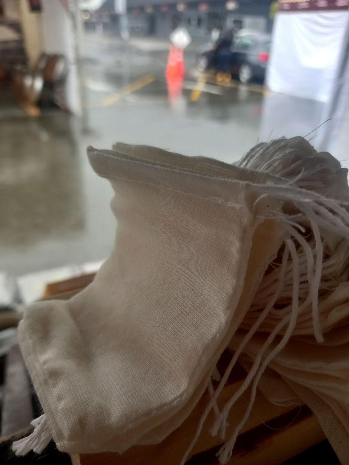 Reusable unbleached cotton teabags