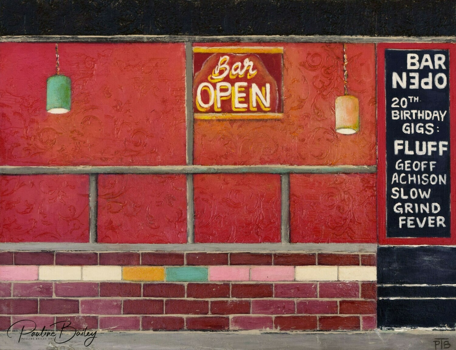 Original painting - Bar Open, Fitzroy
