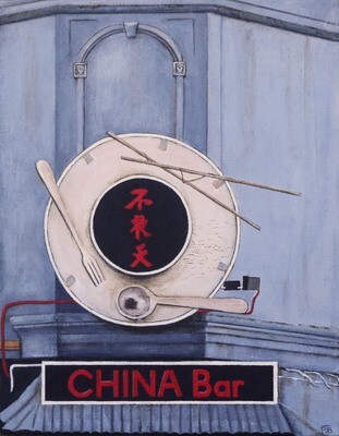 Original painting - China Bar. *On display at Space2B, St Kilda until 31st August. See item description for pickup/delivery options.