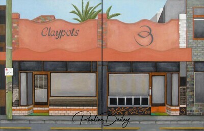 Original paintings - Claypots St Kilda (Diptych). Can be purchased seperately - please email for details.