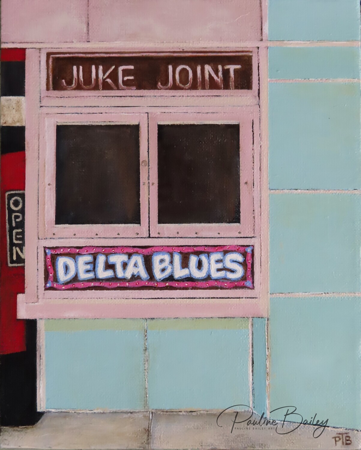 Original painting - Blues Hall Juke Joint, Beale Street