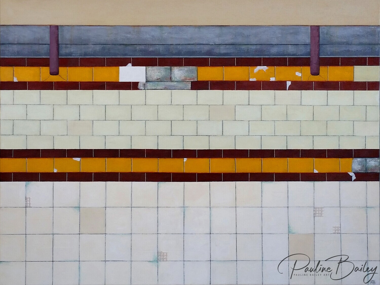 Original painting - Platform - Flinders Street