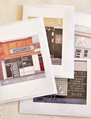 Blank greeting cards - Set of 6, $25 (various designs available, mix and match)
