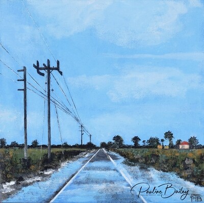 Original painting - Floodwater (Traralgon-Maffra Road). * On display at Segue Gallery, Stratford until June 29