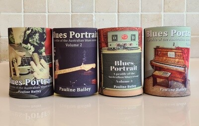 Set of 4 Blues Portrait Stubby Holders (Vol. 1, 2, 3 and 4 available - choose any combo to make up 4)