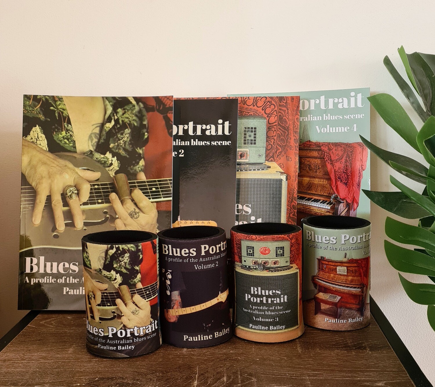 Set of Four Books + Set of Four Stubby Holders