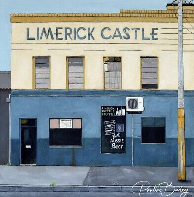 Original painting - The Limerick Castle, North Melbourne. *On display in the Brunswick Ballroom Foyer. See item description for pickup/delivery options.