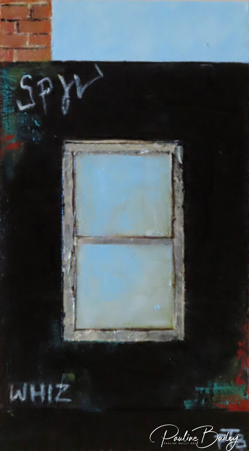 Original painting - Brunswick St. Window (Detail)