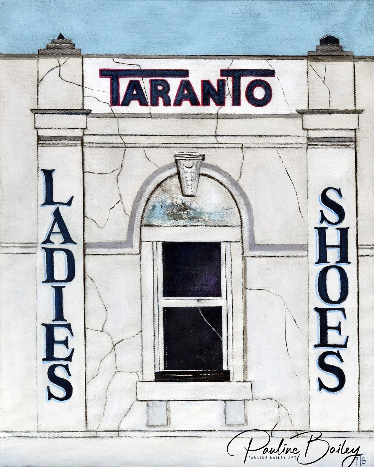 Original painting - Taranto Shoes, Abbotsford. *On display in the Brunswick Ballroom. See item description for pickup/delivery options.