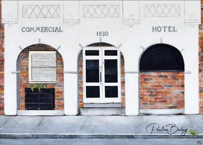 Original painting - Commercial Hotel, Heyfield. * On display at Segue Gallery, Stratford until June 29