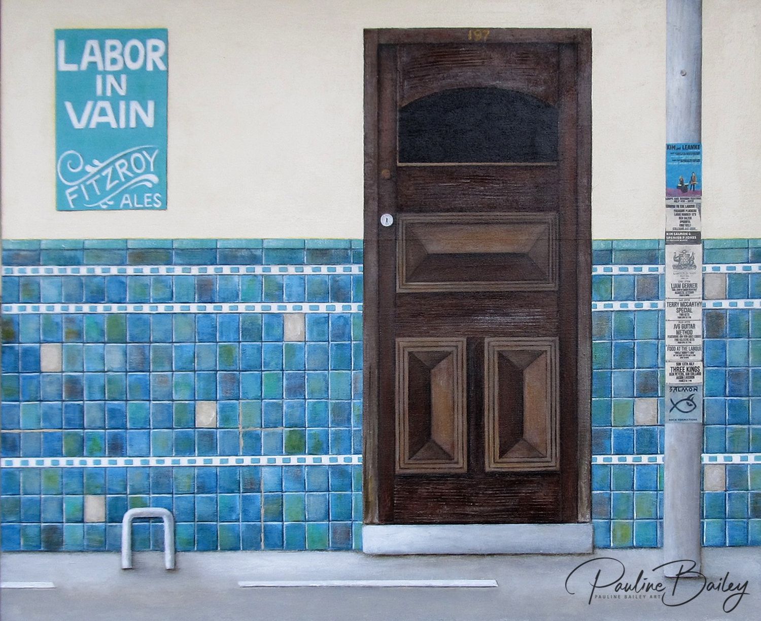 Tea Towel - Labor in Vain, Fitzroy. Organic Cotton, 50 x 65cm