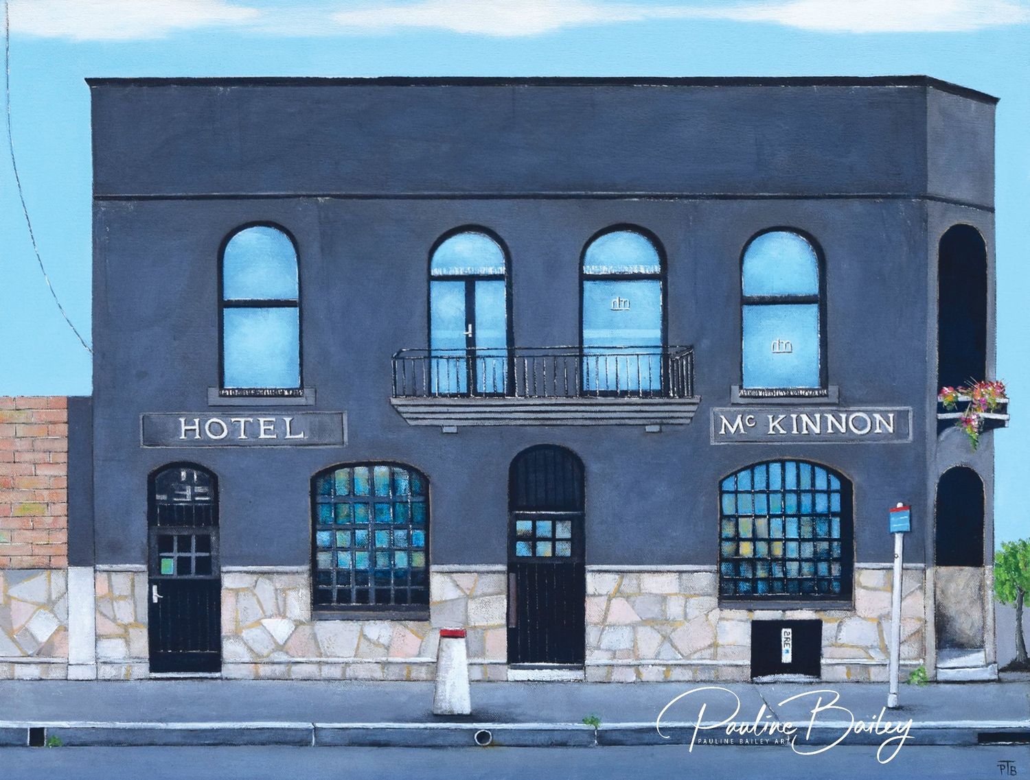 Original painting - McKinnon Hotel *On display at the Criterion Hotel, Sale (Pickup options in description)