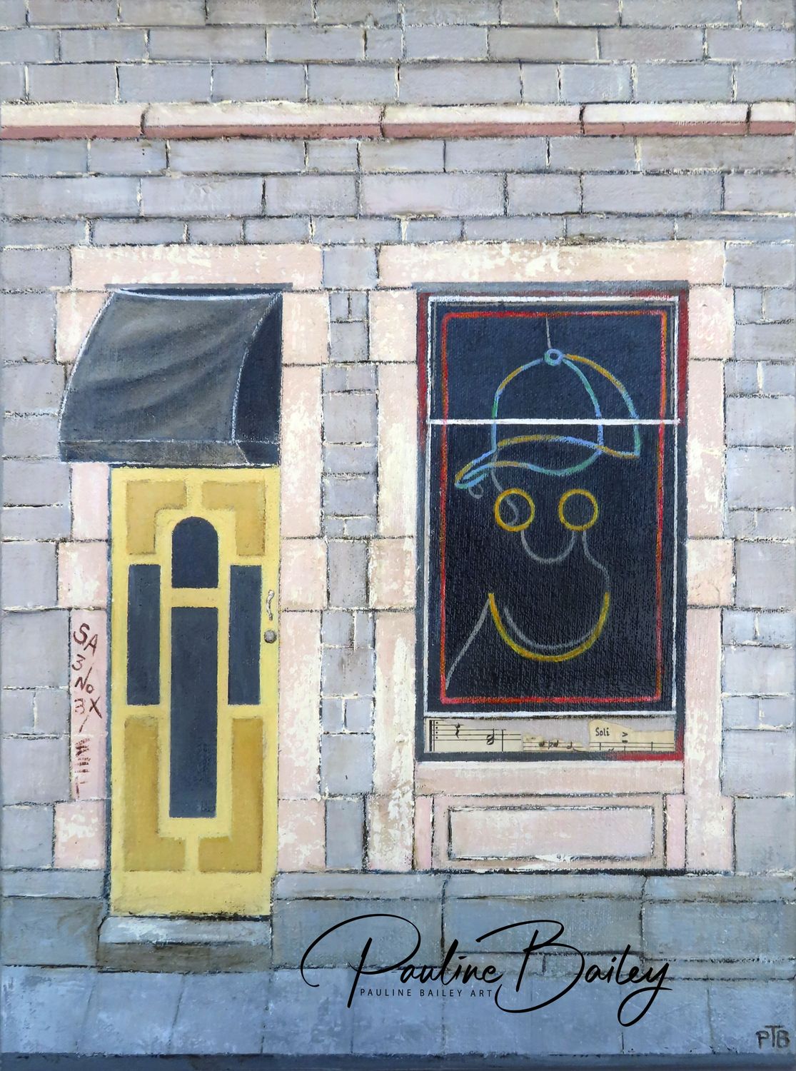 Original painting - Boney, Little Collins Street. *On display at Brunswick Artists’ Bar until the end of December. See item description for pickup/delivery options.