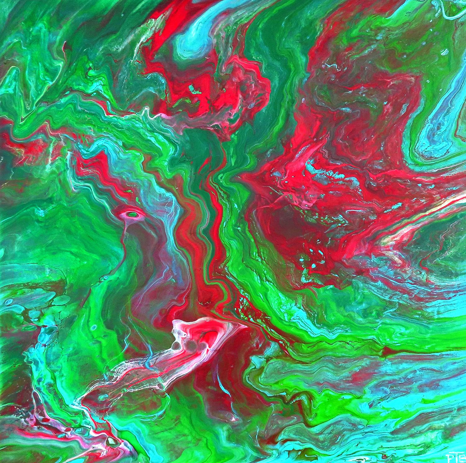 Original painting - Tribute. 40 x 40cm, acrylic on wood panel.