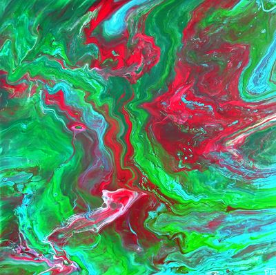 Original painting - Tribute. 40 x 40cm, acrylic on wood panel.