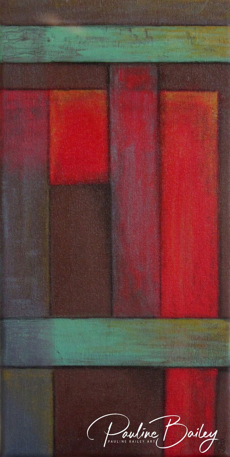 Original painting - Abstract No. 2. 20 x 40cm, acrylic on canvas.