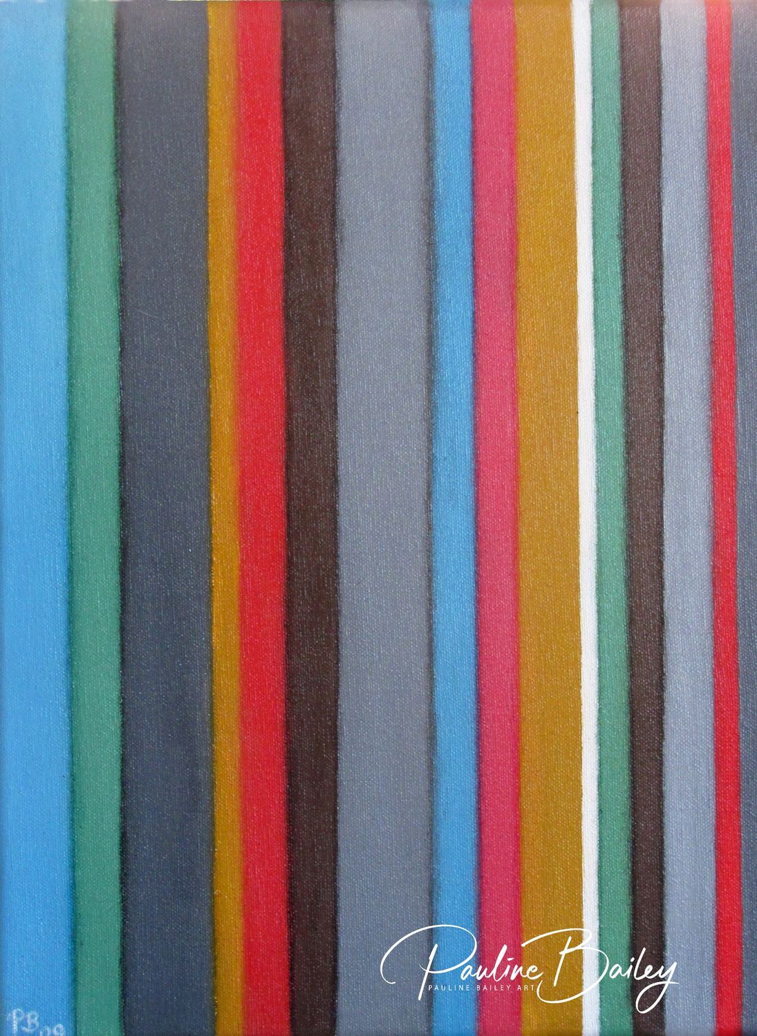 Original painting - Stripe No. 3. 30 x 40cm, acrylic on canvas.