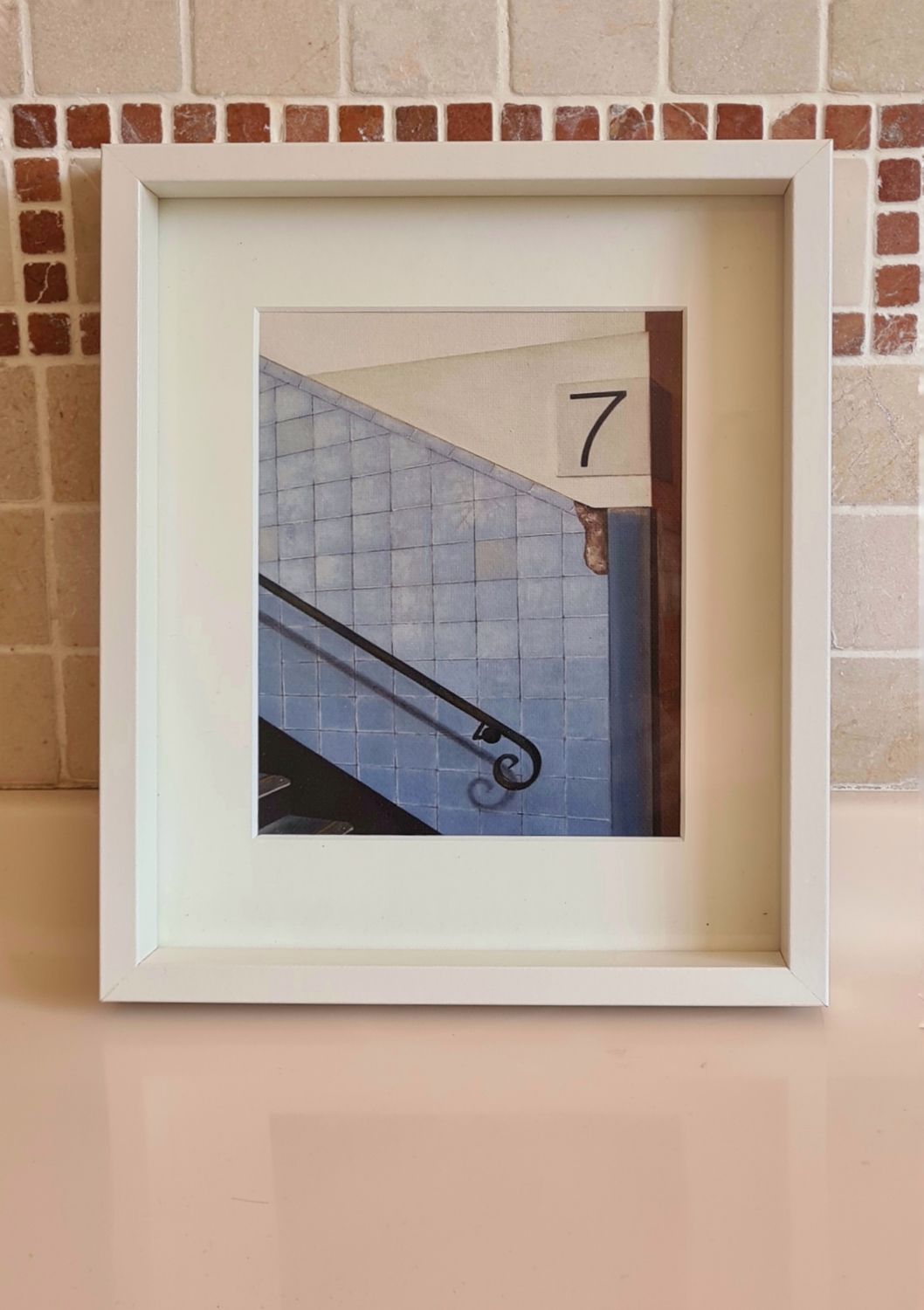 Framed Canvas Print - Richmond Station. Print size 14 x 18cm, frame size 21.5 x 27cm