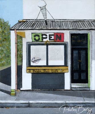 Original painting - Golden Ball Cafe, Chiltern. * On display at Segue Gallery, Stratford until June 29