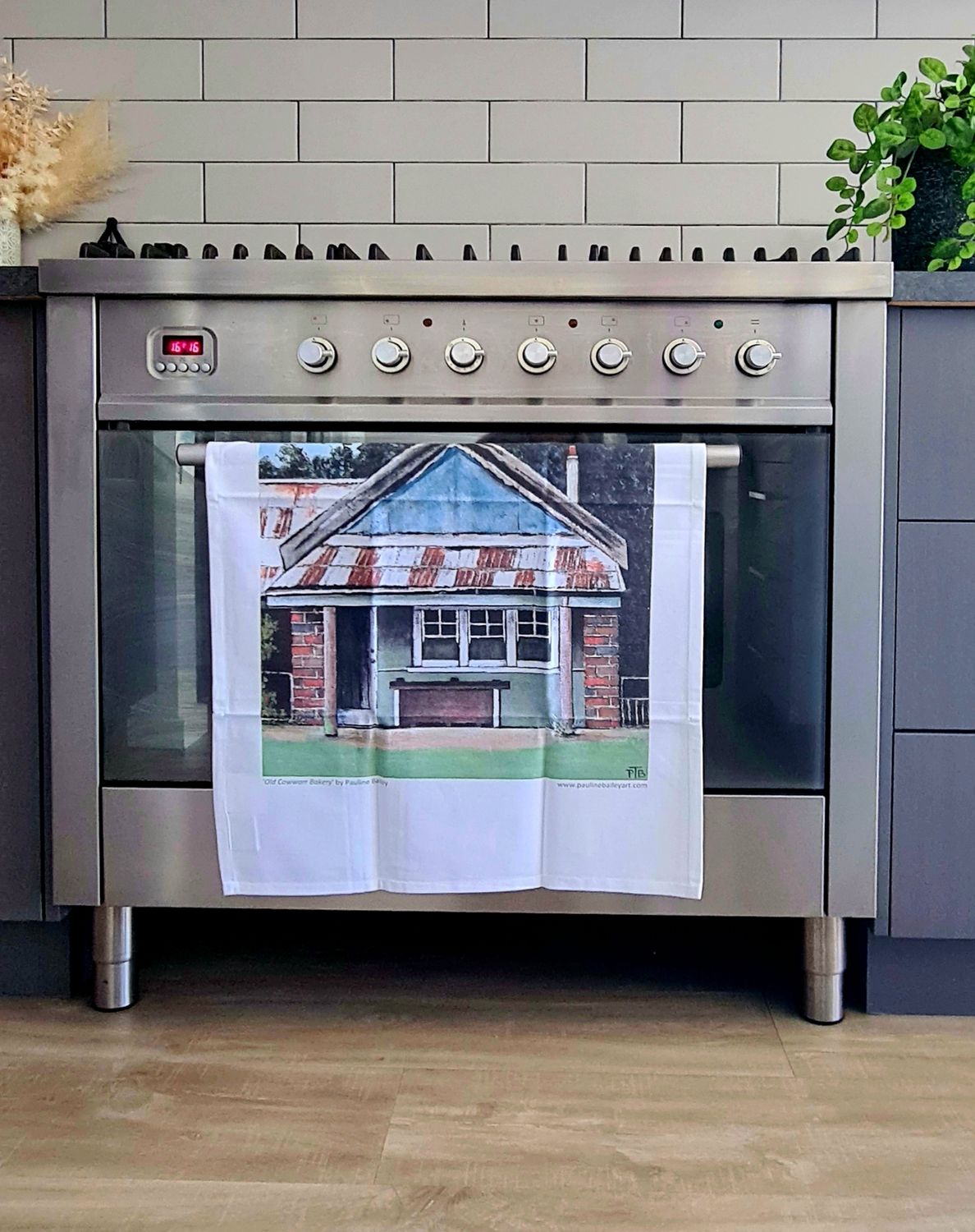 Tea Towel - Old Cowwarr Bakery. Organic Cotton, 50 x 65cm