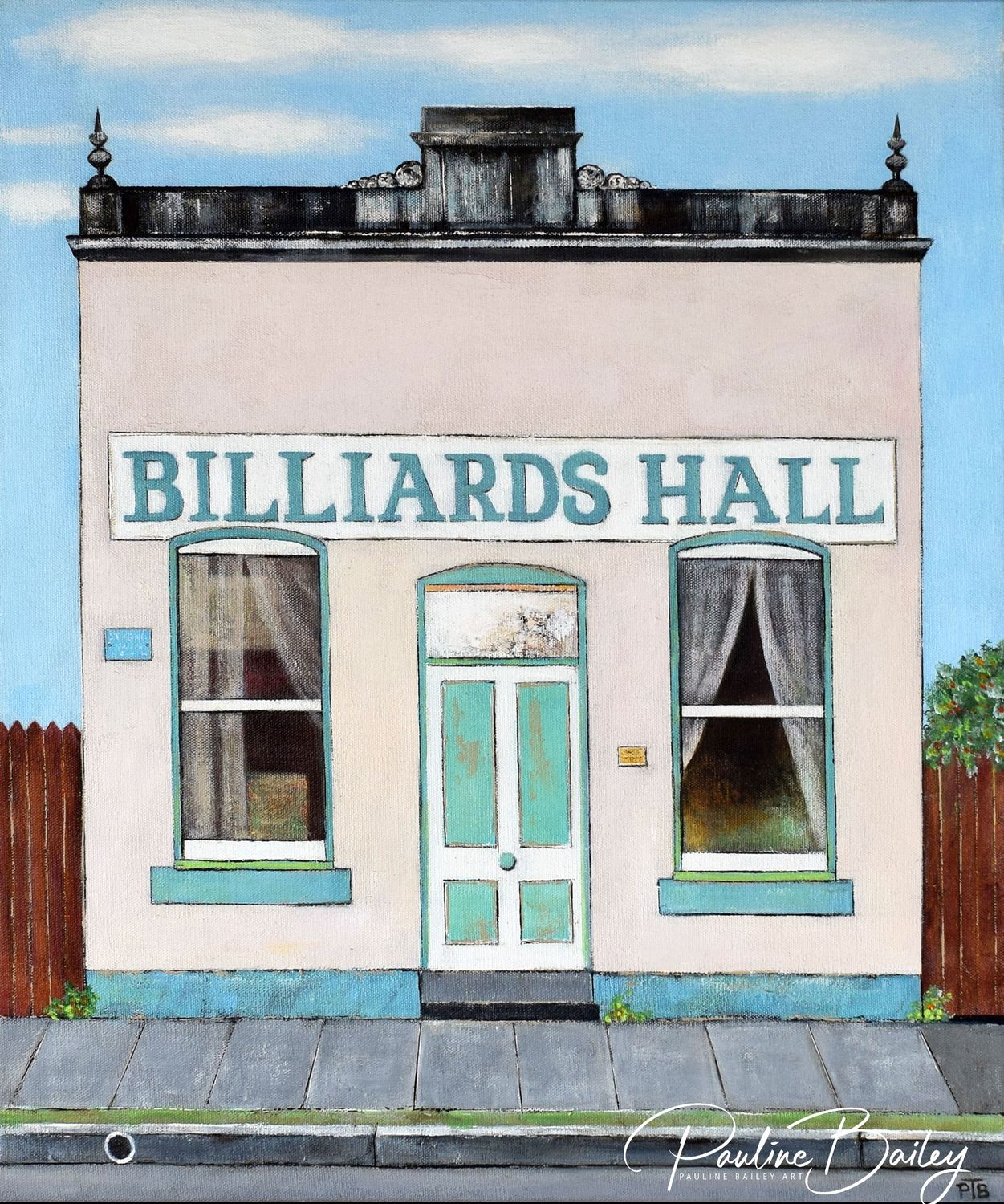 Original painting - Billiards Hall, Chiltern  *On display at the Criterion Hotel, Sale (payment and pickup options in description)