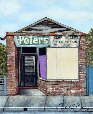 Original painting - Health Food of a Nation, Seaford. * On display at Segue Gallery, Stratford until June 29