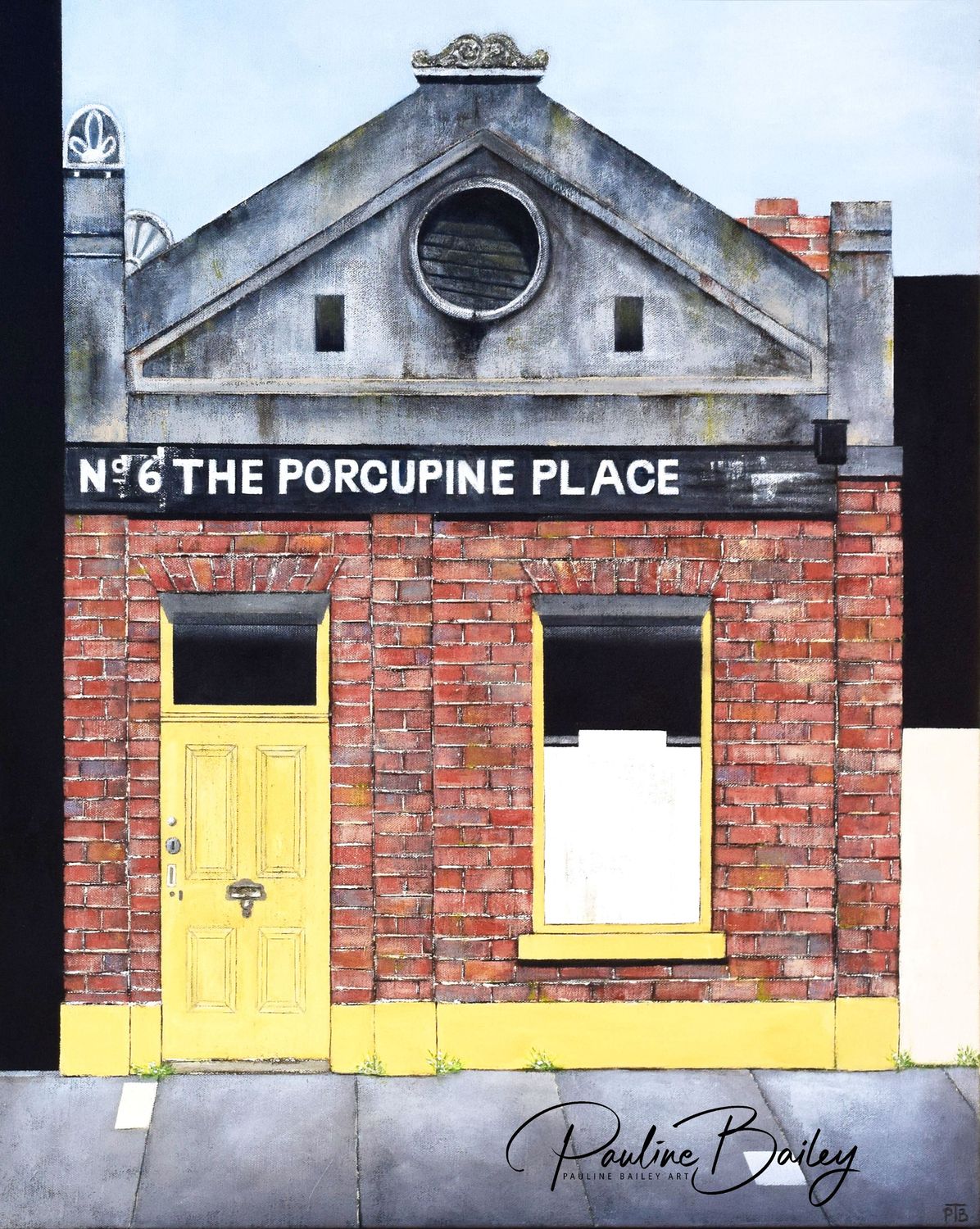 Original painting - Porcupine Place, Sale. *On display at the Criterion Hotel, Sale (Pickup options in description)