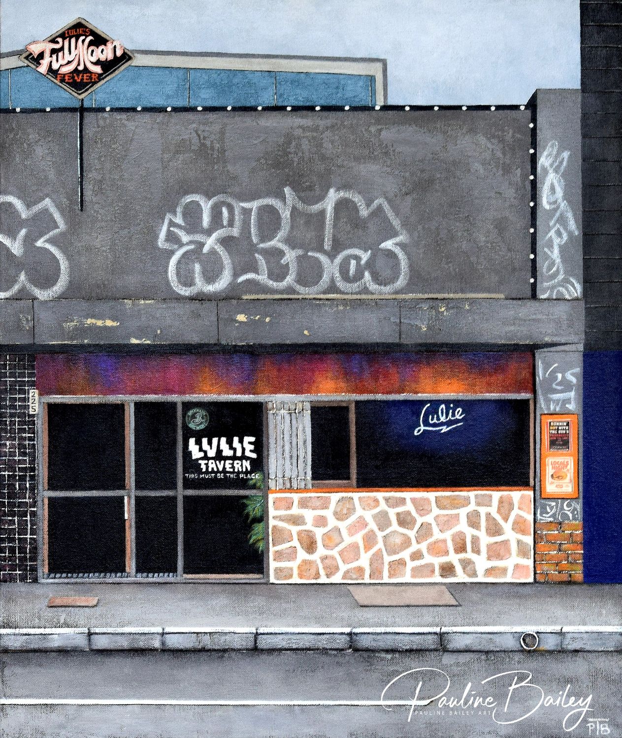 Tea Towel - Lulie Tavern (2025). Organic Cotton, 50 x 65cm