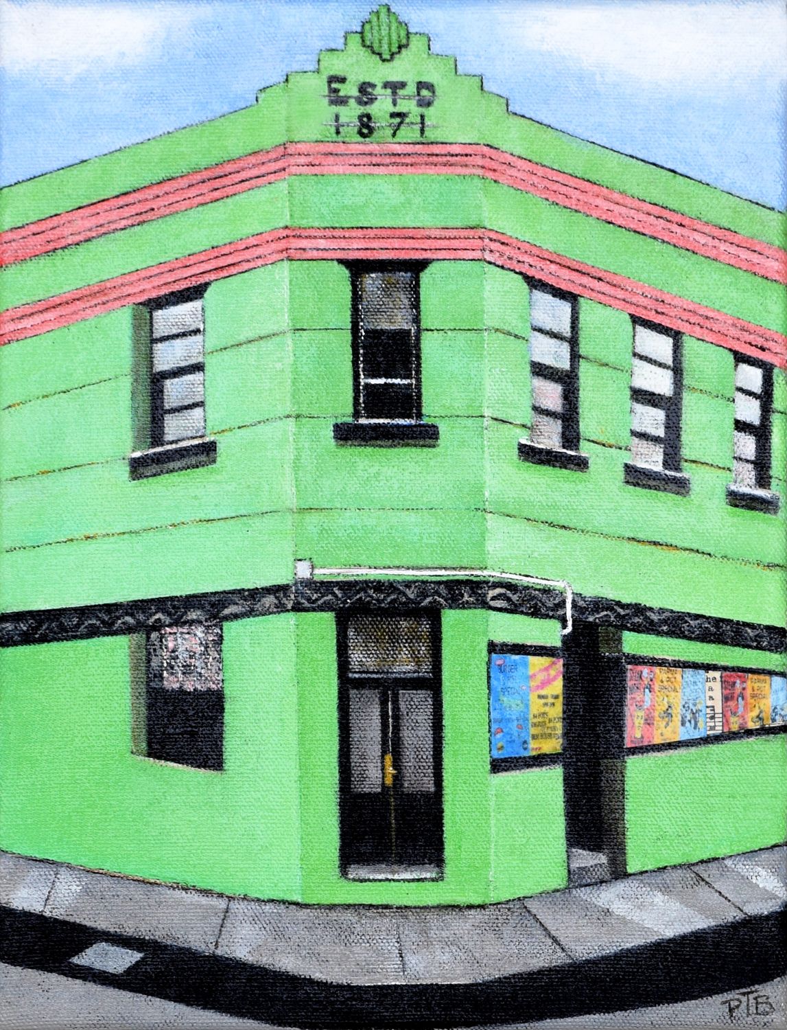 Original painting - The Windsor Castle 23 x 30cm *On display at the Brunswick Artists’ Bar (Pickup options in description)