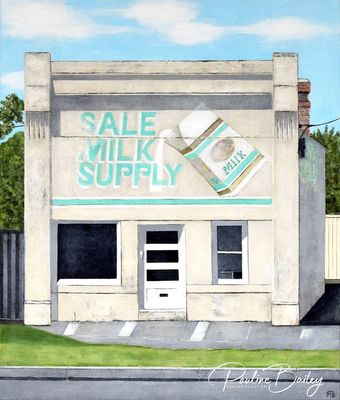 Textured Cotton Rag Print - Milk Supply, Sale - 16 x 20 inch