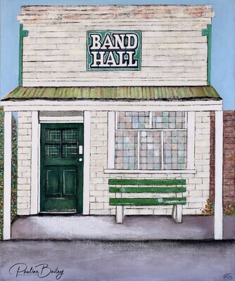 Original Painting - Band Hall, Grenfell Original Painting - Band Hall, Grenfell