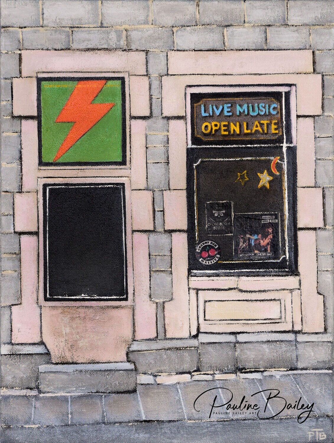 Original painting - Cherry Bar (Lightning Bolt)