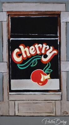Original painting – Cherry Bar Window Original painting – Cherry Bar Window