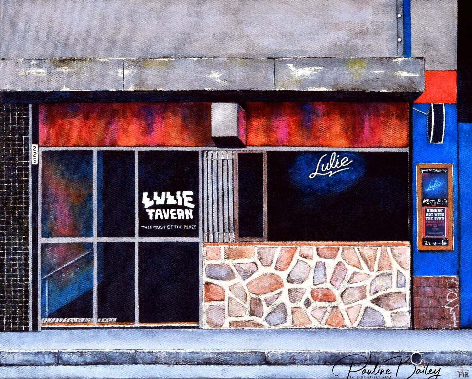 Original painting - Lulie Tavern, Abbotsford *On display in the Brunswick Artists’ Ballroom foyer (Pickup options in description)